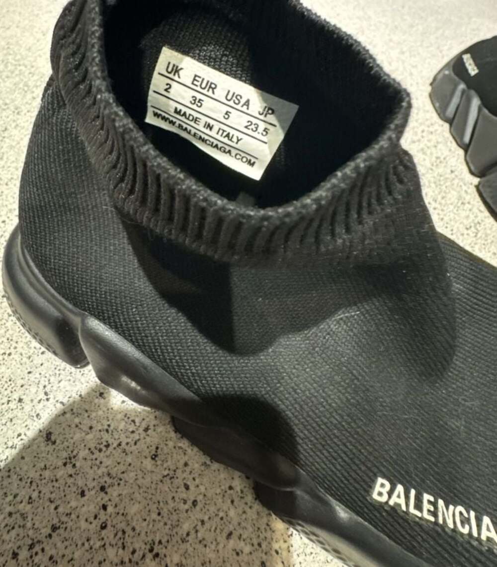 Balenciaga Speed Trainer Sock Sneakers in Black - Picture 4 of 5